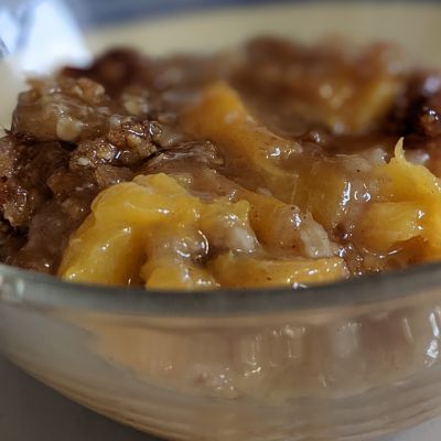 Juicy Peach Crisp | The Cookalong Podcast