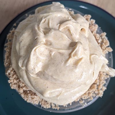 Small No-Bake Marshmallow Pumpkin Cheesecake | The Cookalong Podcast