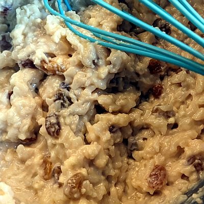 Condensed Milk Rice Pudding : Sweet & Creamy–with Raisins! | The Cookalong Podcast
